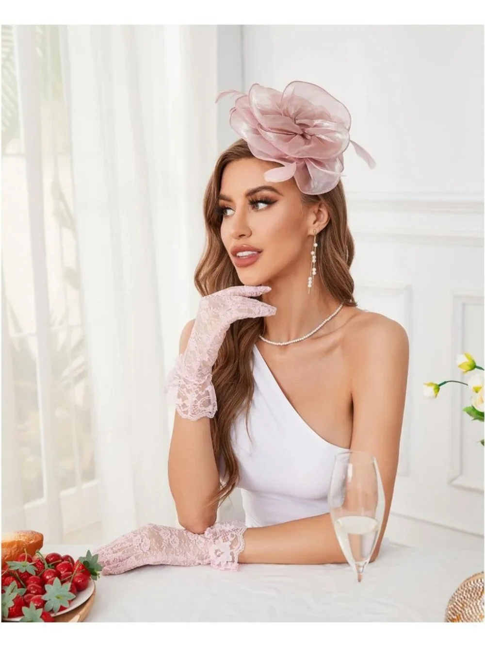 Elegant Feather Fascinator Hat with Veil for Tea Party, Bridal, or Wedding